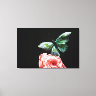 Lienzo Mariposa en la flor 2