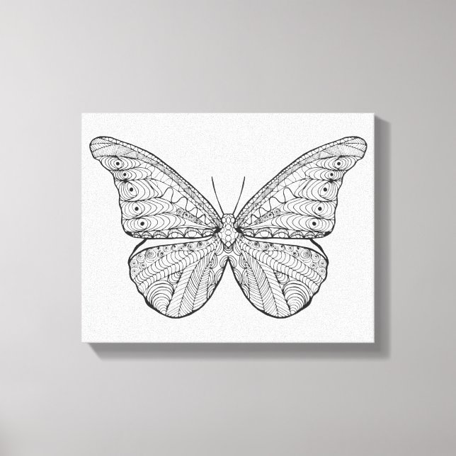 Lienzo Mariposa inspirada (Anverso)