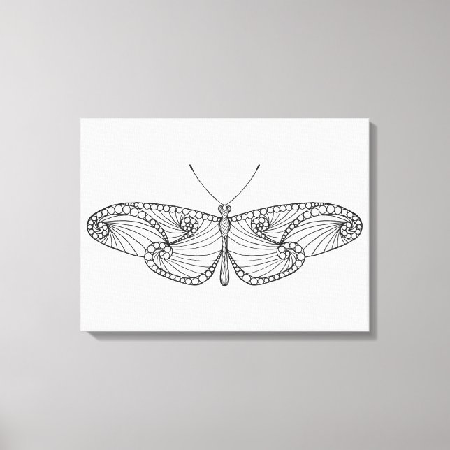 Lienzo Mariposa inspirada Art. 6 (Anverso)