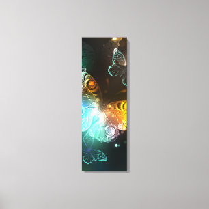 Lienzo Mariposa luminosa y mariposas nocturnas