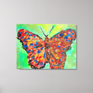 Lienzo Mariposa Manchada Vibrante