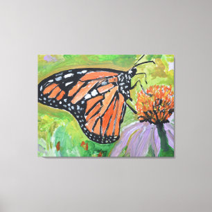 Lienzo Mariposa Monarca en Flor