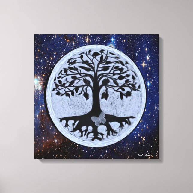 Lienzo Mariposa Moon (Anverso)