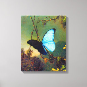 Lienzo Mariposa morfa azul