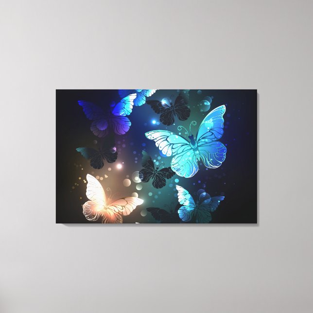 Lienzo Mariposa nocturna fluida (Anverso)