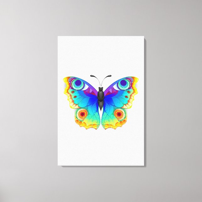 Lienzo Mariposa Pavo Real Ojo de Arcoíris (Anverso)