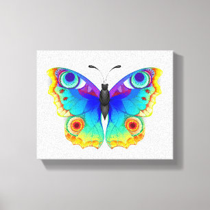 Lienzo Mariposa Pavo Real Ojo de Arcoíris