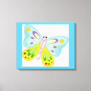 LIENZO MARIPOSA PERSONALIZADO COLORIDA