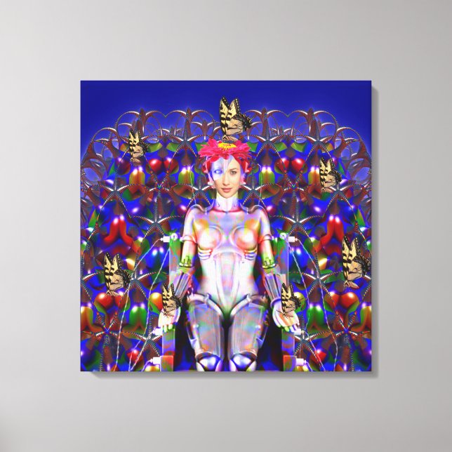 Lienzo Mariposa Robot (Anverso)