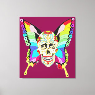 Lienzo Mariposa Sugar Skull