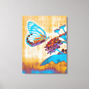 Lienzo Mariposa vintage en flor