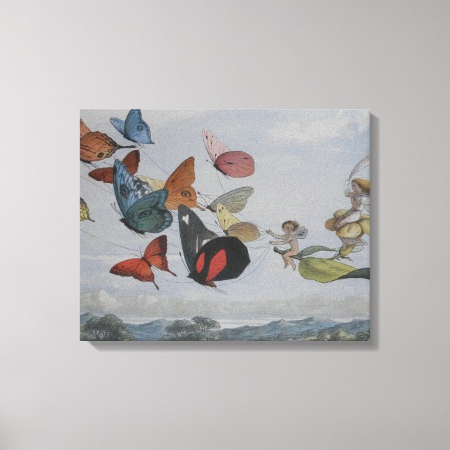 Lienzo Mariposa y hadas mariposas reina (Anverso)