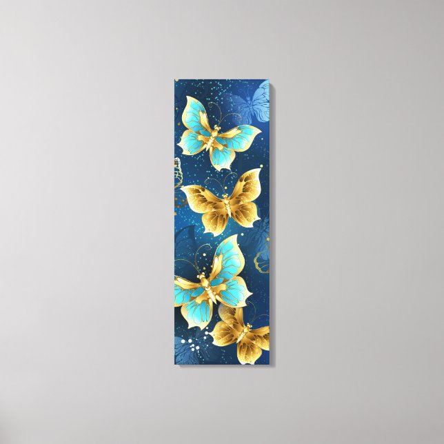 Lienzo Mariposas doradas (Anverso)