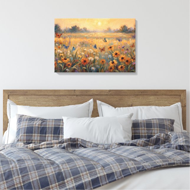 Lienzo Mariposas en la Pradera (Insitu(Dormitorio))