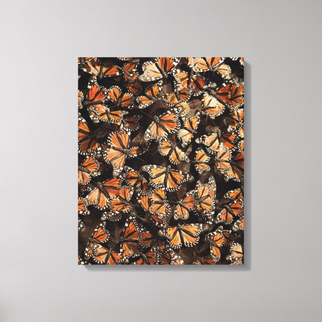 Lienzo Mariposas monarcas (Anverso)
