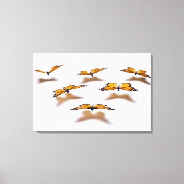 Lienzo Mariposas monarcas (Anverso)
