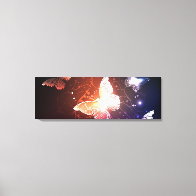 Lienzo Mariposas nocturnas brillantes (Anverso)