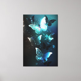 Lienzo Mariposas nocturnas de menta