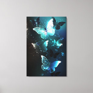 Lienzo Mariposas nocturnas de menta