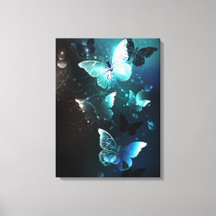 Lienzo Mariposas nocturnas de menta