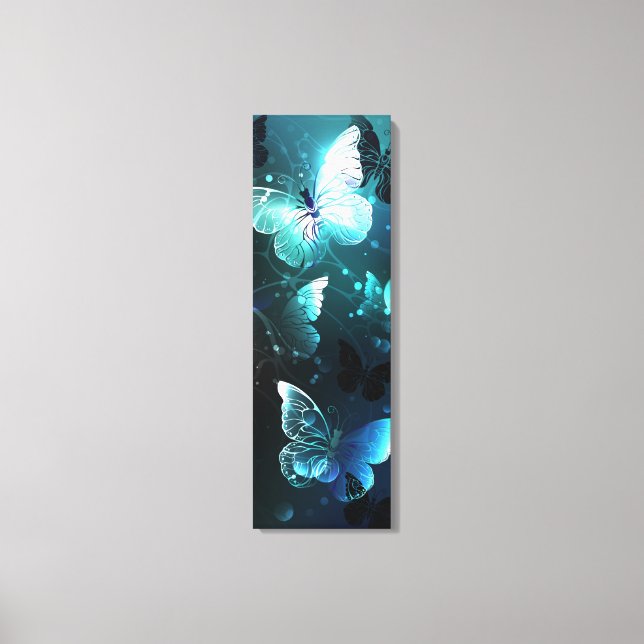 Lienzo Mariposas nocturnas de menta (Anverso)
