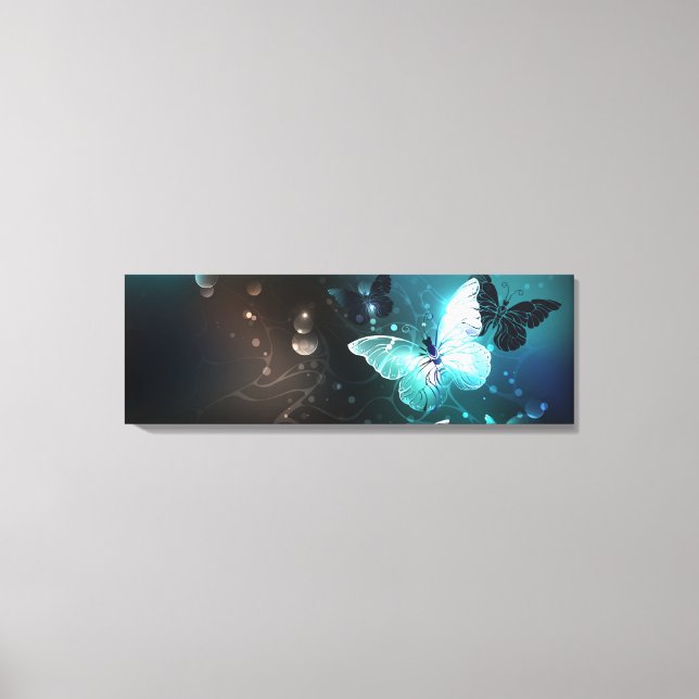 Lienzo Mariposas nocturnas de menta (Anverso)