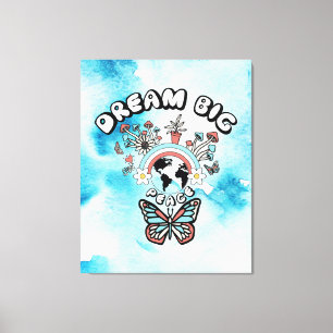 Lienzo Mariposas y hongos Sueño Gran inspo positivo