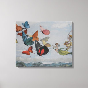 Lienzo Mariposas y Reina Hada Mariposas Hadas