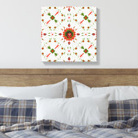Mariquita de Navidad Roja, Verde y Blanca