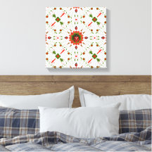 Mariquita de Navidad Roja, Verde y Blanca