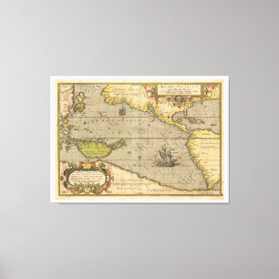 Lienzo Maris Pacificio 1589 por Abraham Ortelius