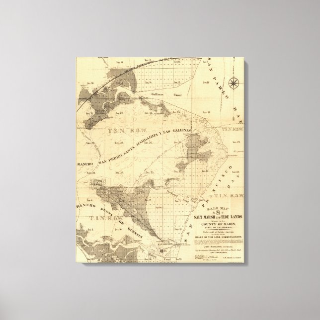Lienzo Mariscos de sal y tierras de marea (Anverso)