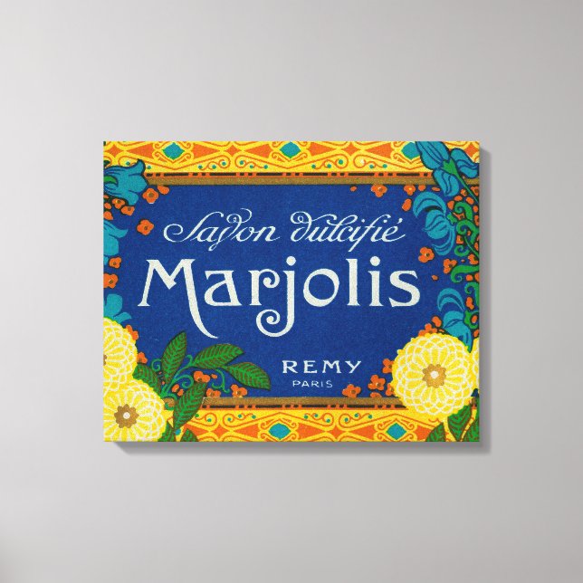 Lienzo Marjolis Soap LabelParis, Francia (Anverso)