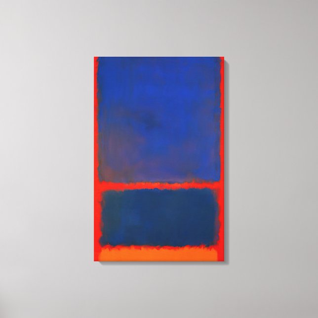 Lienzo Mark Rothko - Azul, Naranja, rojo - 1961 (Anverso)