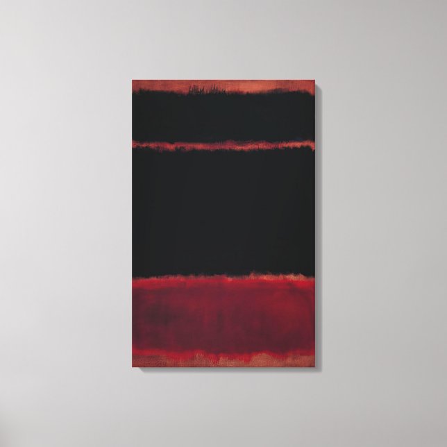 Lienzo Mark Rothko - Negro en rojo profundo - 1957 (Anverso)