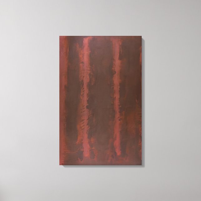 Lienzo Mark Rothko - Negro sobre el marrón - 1958 (Anverso)