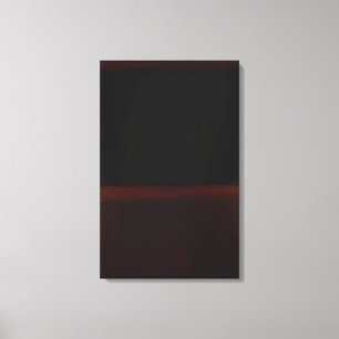 Lienzo Mark Rothko - Negro sobre Siena oscura en morado -