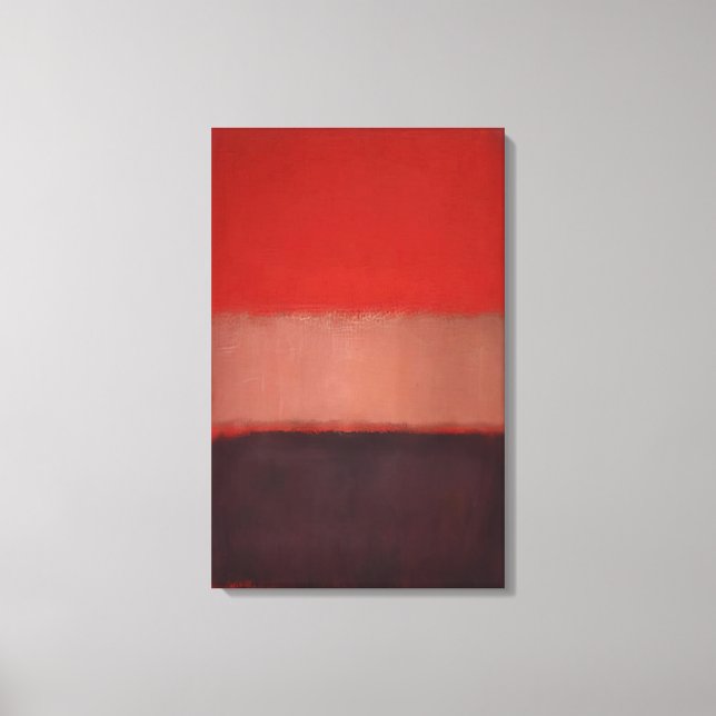 Lienzo Mark Rothko - No. 46 Negro, ocre, rojo sobre rojo  (Anverso)