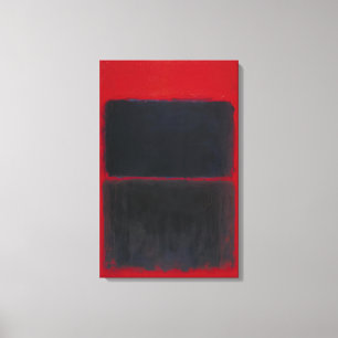 Lienzo Mark Rothko - Rojo claro sobre negro - 1957