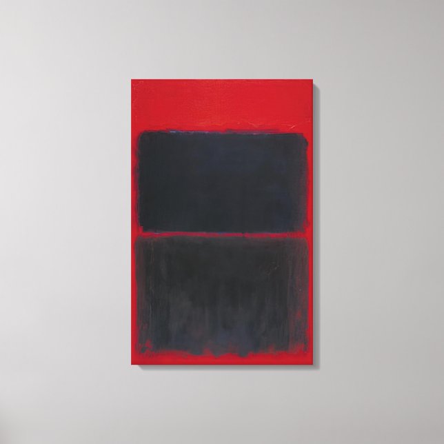 Lienzo Mark Rothko - Rojo claro sobre negro - 1957 (Anverso)