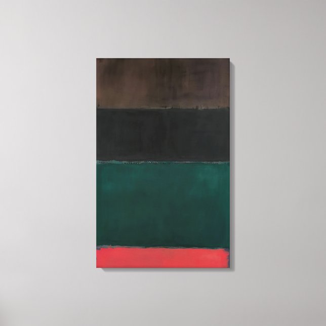Lienzo Mark Rothko - Sin título Red-Brown, Black, Green,  (Anverso)