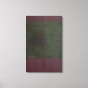 Lienzo Mark Rothko - Verde sin título sobre el marrón - 1