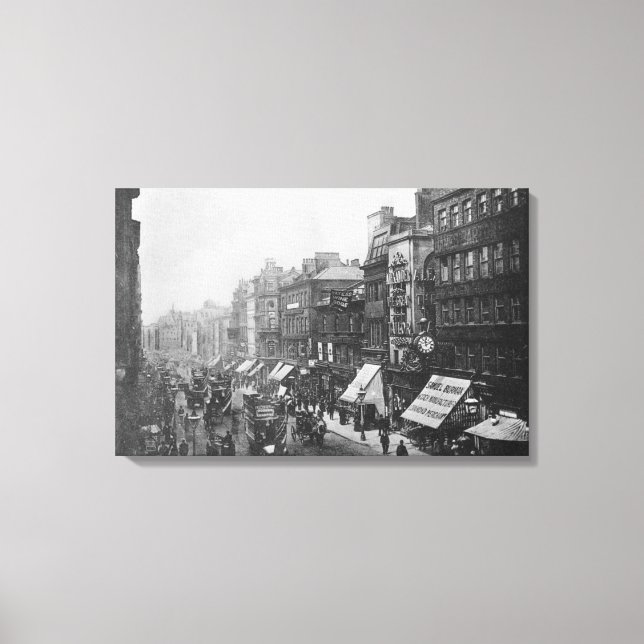 Lienzo Market Street, Manchester, c.1910 (Anverso)