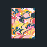 Lienzo Mármol abstracto moderno nadando en rosa y amarill<br><div class="desc">Añade un estilo y un color divertidos a tus paredes con esta impresión de tela de diseño gráfico en forma de mosaico de colores y negrita.</div>