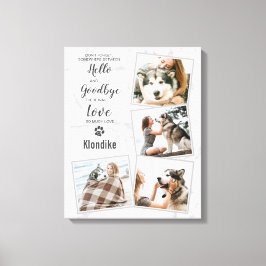 Lienzo Mármol conmemorativo del perro mascota 4 Collage d