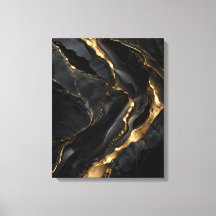 Mármol de Obsidiana con Vetas Doradas