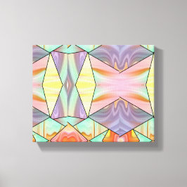 Lienzo Mármol Líquido Geométrico Abstracto Pastel