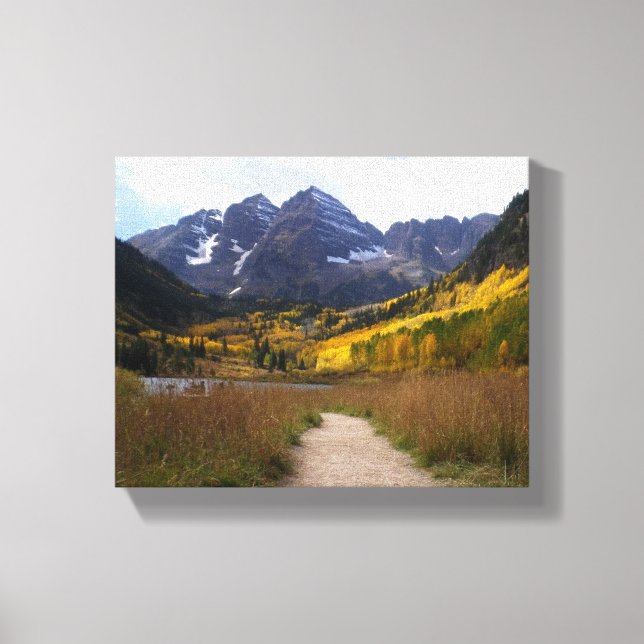 Lienzo Maroon Bells Colorado Souvenir (Anverso)