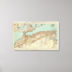 Lienzo Marruecos, Argelia, Túnez