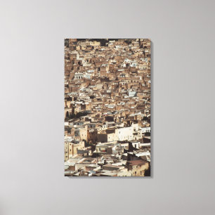 Lienzo Marruecos, Fez, Vista aérea del paisaje urbano